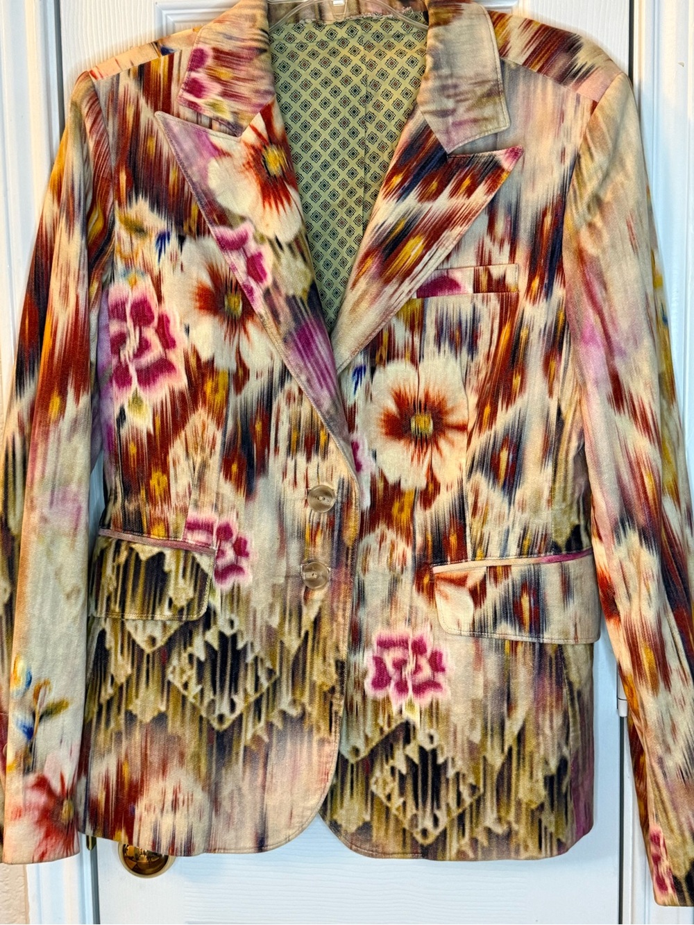 Robert Graham Floral Blazer 2 Button Size 8
